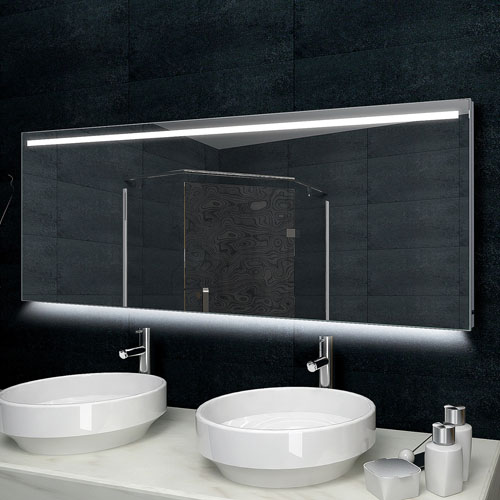 Lustro łazienkowe LUX AQUA MLD60160 LED, ALU rama ...