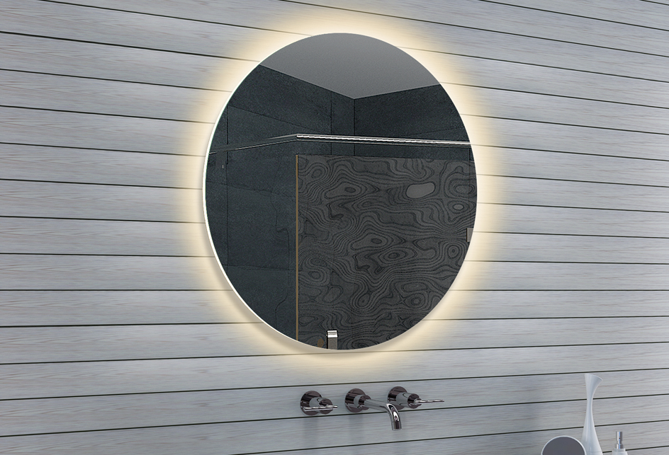 Lux-aqua LED Beleuchtung Badezimmerspiegel Badspiegel Wandspiegel Rund