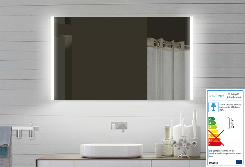 www.lux-aqua.de - NEU Design Badezimmerspiegel Wandspiegel mit Led in