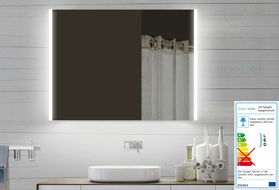 www.lux-aqua.de - NEU Design Badezimmerspiegel Wandspiegel mit Led in