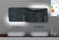 Preview: Design LED Beleuchtung Kaltlicht Badezimmerspiegel ML160 (160 x 60cm )