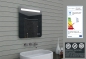 Preview: LED Beleuchtung  Badezimmerspiegel mit Touch dimmbar MLF60x65