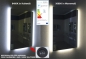 Preview: Design LED Beleuchtung Badspiegel mit Schalter SPS100X72DP