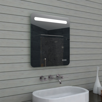 LED Beleuchtung  Badezimmerspiegel mit Touch dimmbar MLF60x65
