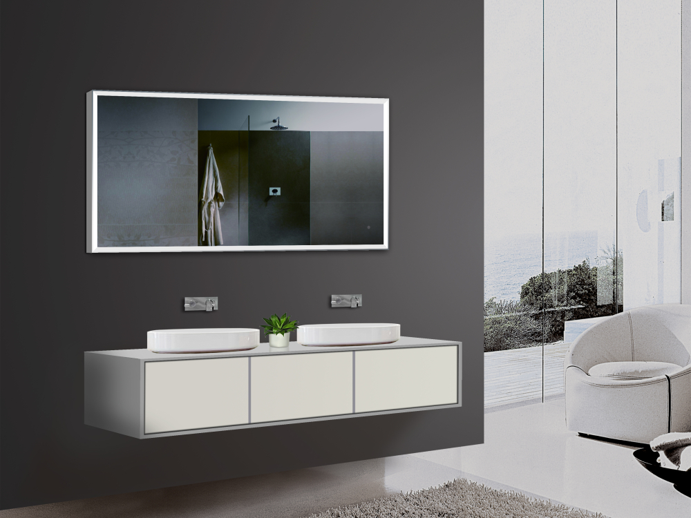 Preview: Design LED Beleuchtung Badezimmerspiegel Infrarot-Sensorschalter XBY140X70