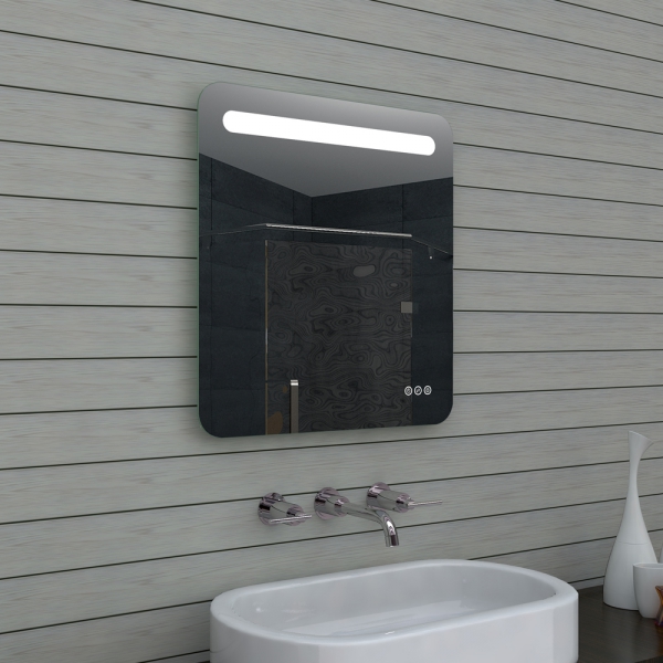 LED Beleuchtung  Badezimmerspiegel mit Touch dimmbar MLF60x65