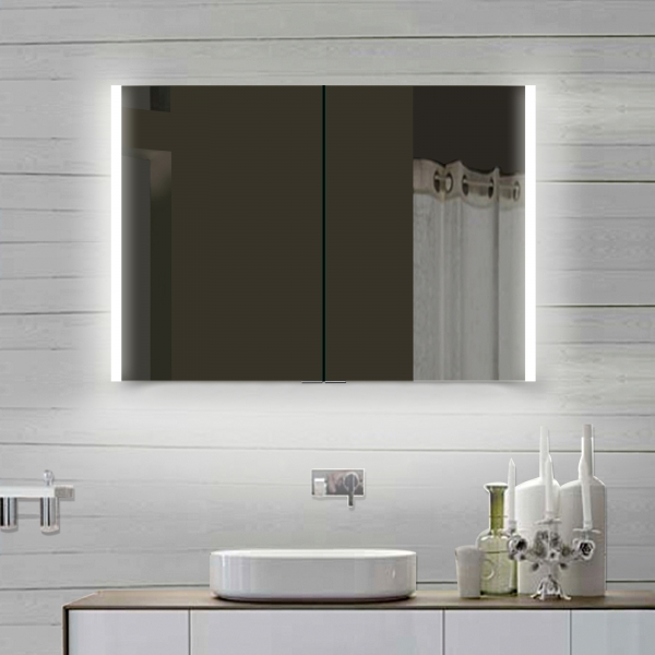 www.lux-aqua.de - Aluminium LED Beleuchtung Badezimmer Spiegelschrank