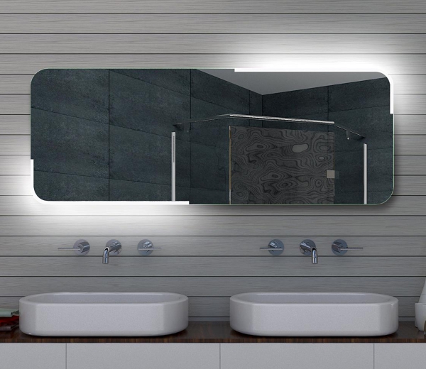 Design LED Beleuchtung Kaltlicht Badezimmerspiegel ML160 (160 x 60cm )