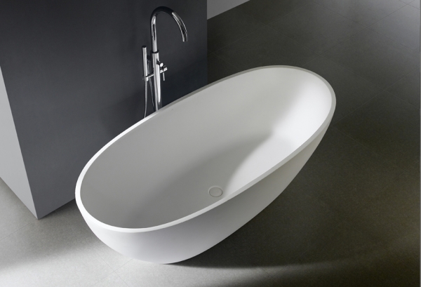 Design Freistehend  Mineralguss / Solid Stone Badewanne PG11778 ( 170x78cm )