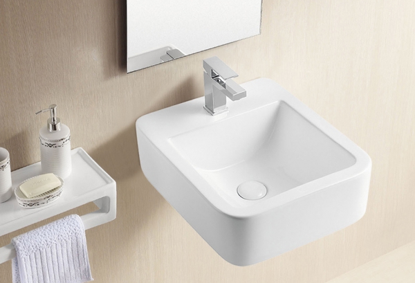 Design Weiß Aufsatz- / Wand Hänge Handwaschbecken 40261