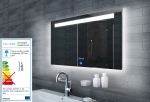 LED Beleuchtung Badezimmerspiegel mit Uhr & Touchschalter ML6510